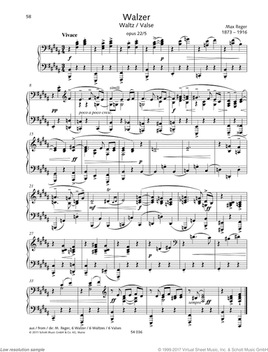 Waltz, from: 6 Waltzes, Op. 22 No. 5
