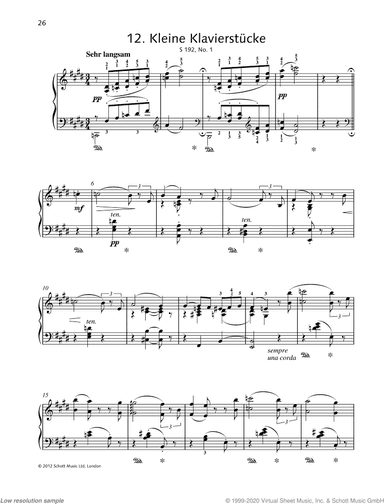 Piano Piece in E major, S 192, LW A233, No. 1