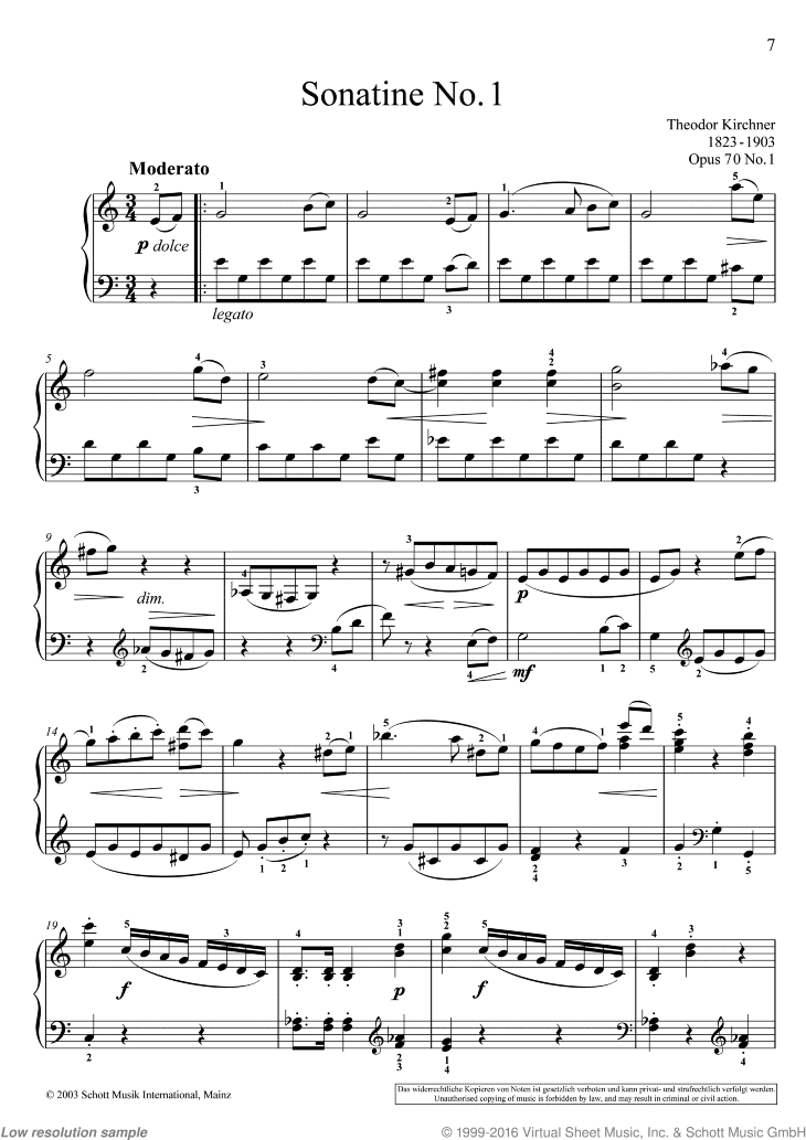 Sonatina No. 1, Op. 70 No. 1