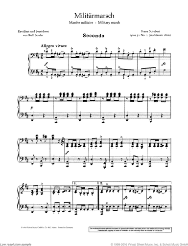 Military march in D major, Op. 51/1 D 733/1