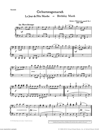 Birthday March, Op. 85/1