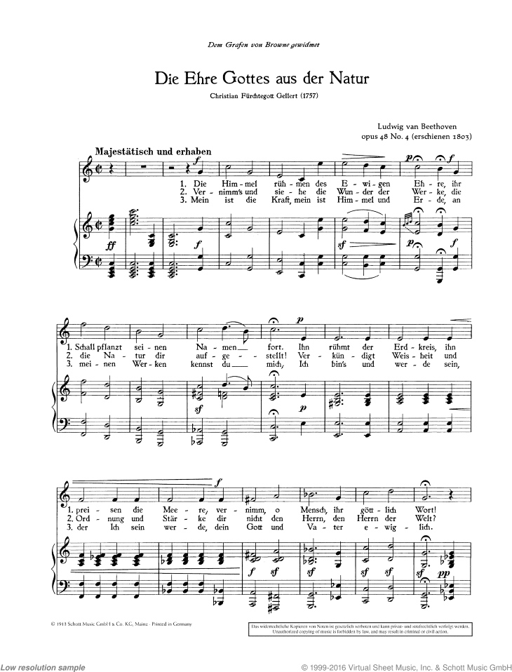 Die Ehre Gottes aus der Natur, Op. 48/4