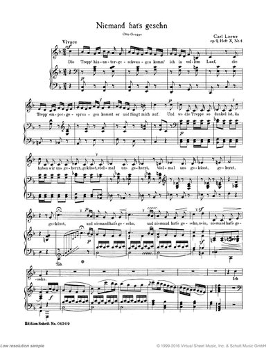 Niemand hat's gesehn, Op. 9 X No. 4