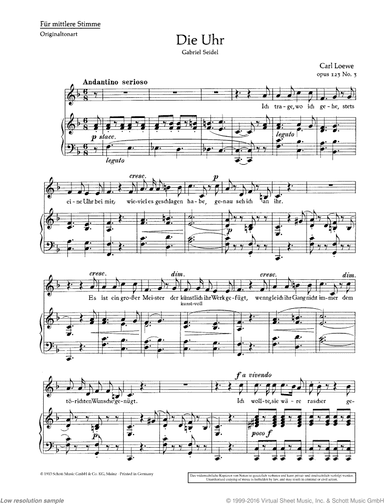 Die Uhr, Op. 123/3, F major