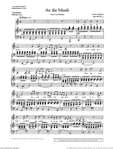 An die Musik, Op. 88/4 D 547 / Die Allmacht, Op. 79/2 D 852