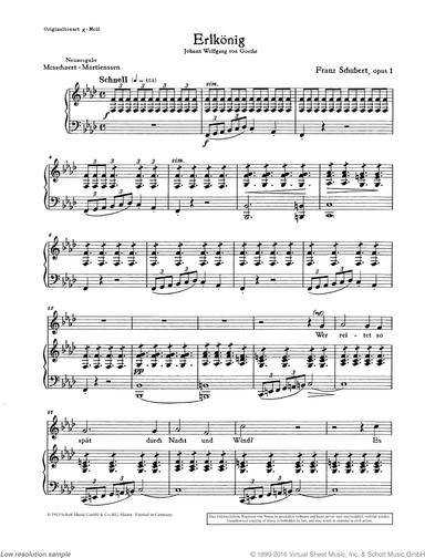 Erlkonig, Op. 1 D 328