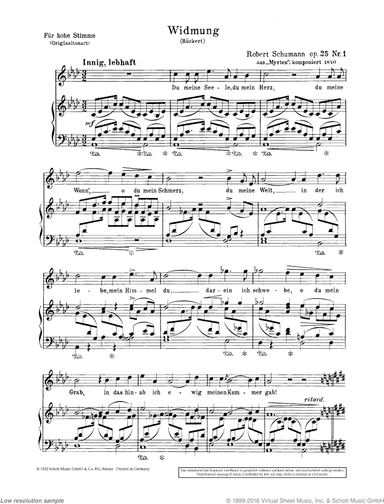 Widmung, Op. 25/1 / Du bist wie eine Blume, Op. 25/24