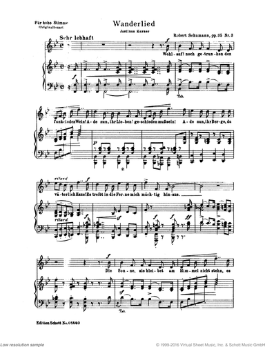 Wanderlied, Op. 35/3, B-flat major