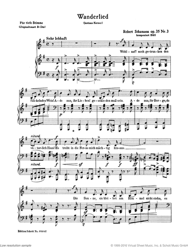 Wanderlied, Op. 35/3, D major