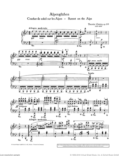 Sunset on the Alps, Op. 193