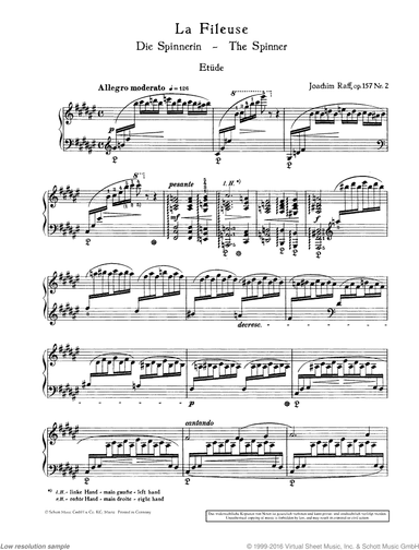 La Fileuse, Op. 157/2, Etude