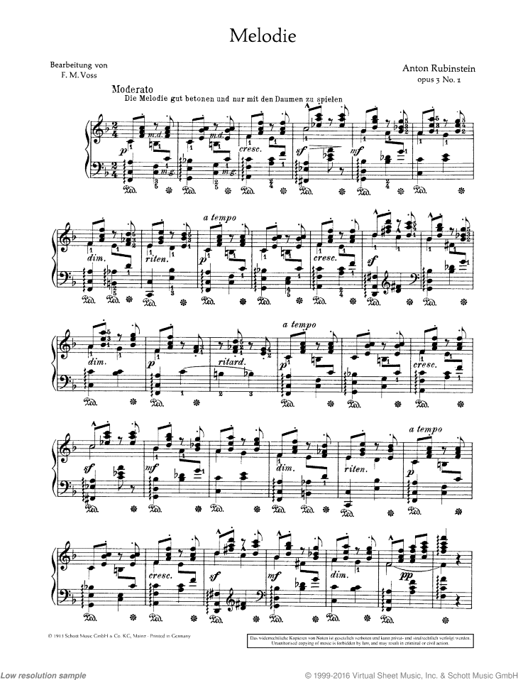 Melody in F major, Op. 3/1