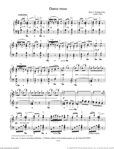 Danse russe, Op. 40/10