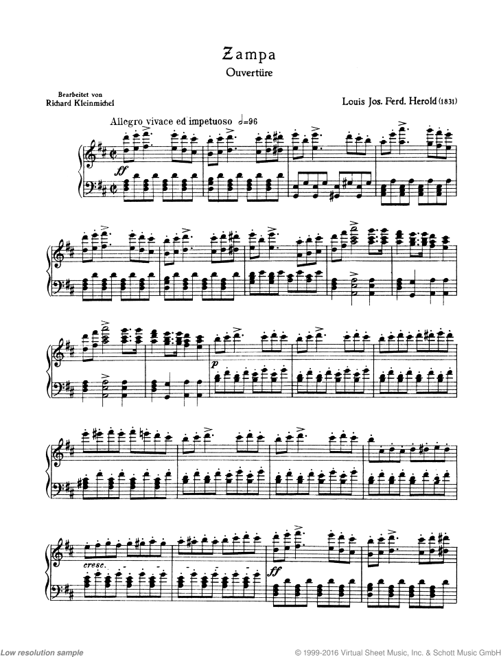 Zampa, Overture