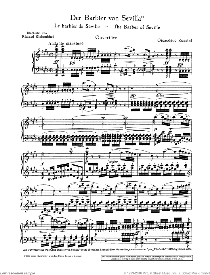 The Barber of Seville, Overture