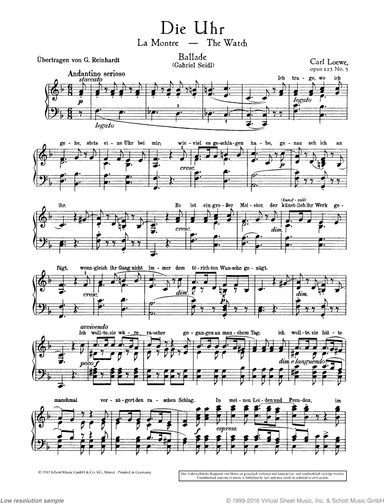 Die Uhr, Op. 123/3