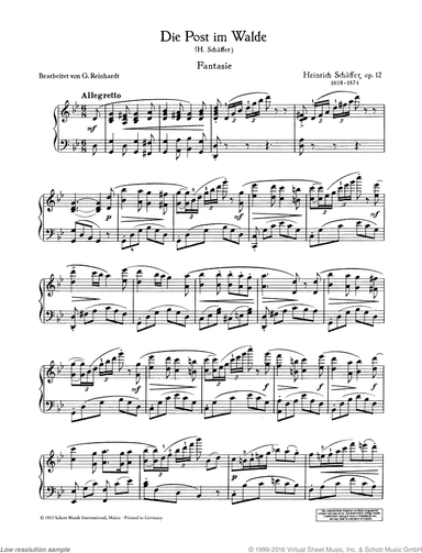 Die Post im Walde, Op. 12, Fantasia