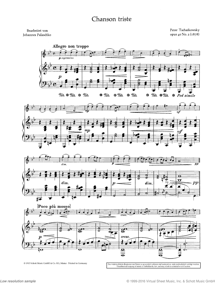 Chanson triste, Op. 40/2