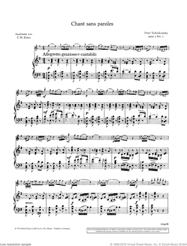 Chant sans paroles, Op. 2/3