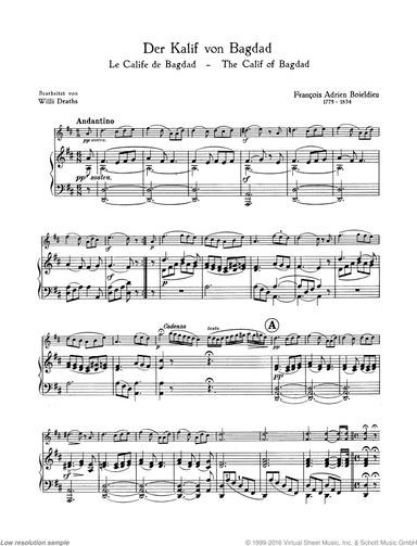 The Caliph of Baghdad, Overture D major
