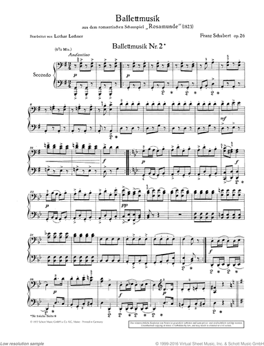 Ballet Music No. 2 in G major, Op. 26 D 797/2