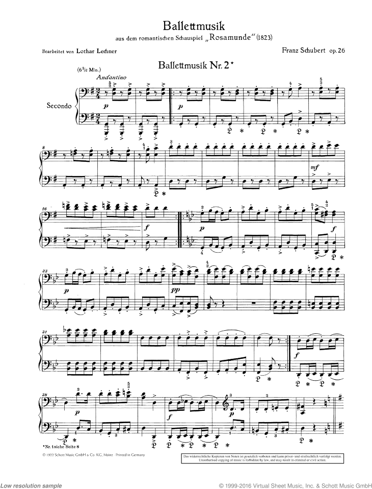 Ballet Music No. 2 in G major, Op. 26 D 797/2