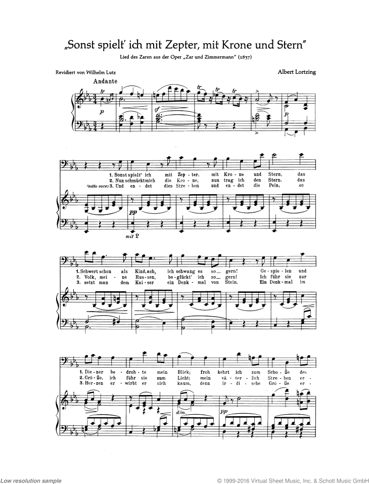 Sonst spielt' ich mit Zepter