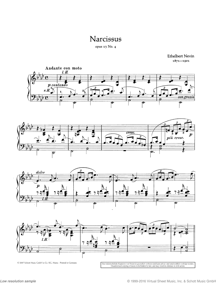Narcissus, Op. 13/4