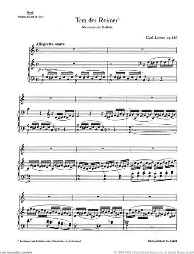 Tom der Reimer, Op. 135a