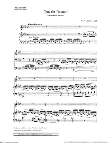 Tom der Reimer, Op. 135a