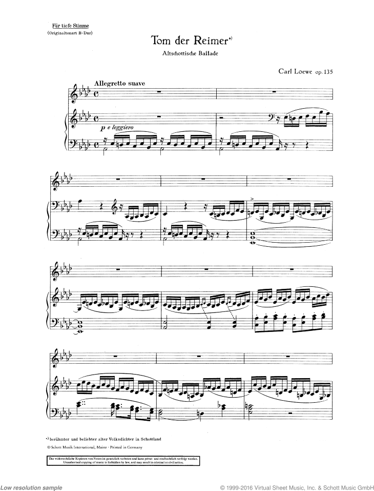Tom der Reimer, Op. 135a