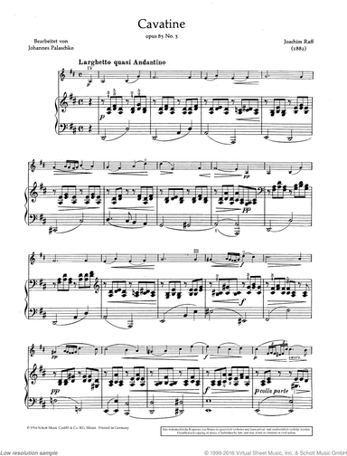 Cavatine, Op. 85/3