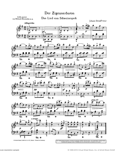 The Gypsy Baron, Popular Melodies