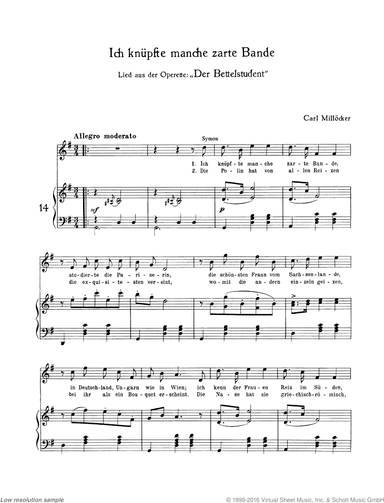 Ich knupfte manche zarte Bande