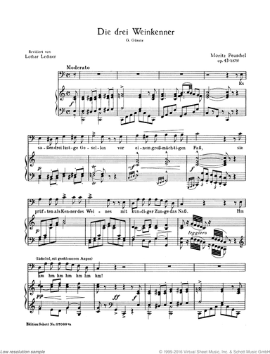 Die drei Weinkenner, Op. 43