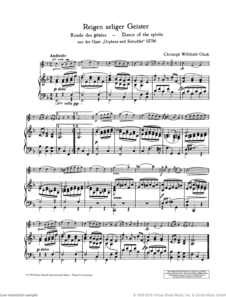Reigen seliger Geister / Wiegenlied (attributed to Mozart), K. 350