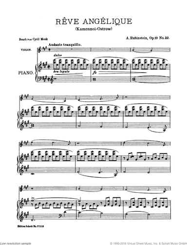 Reve angelique, Op. 10/22