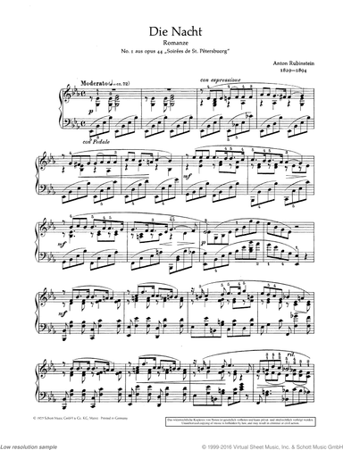 Romance in E-flat major, Op. 44/1, The Night