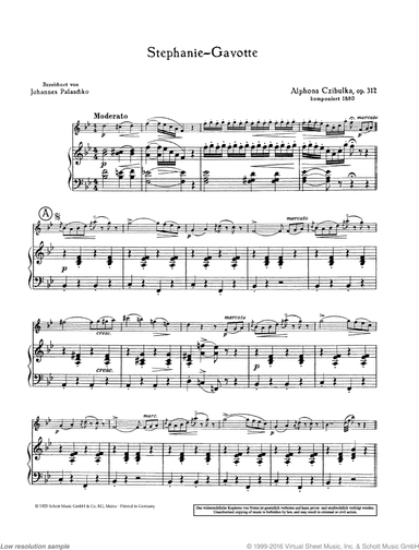 Stephanie Gavotte, Op. 312