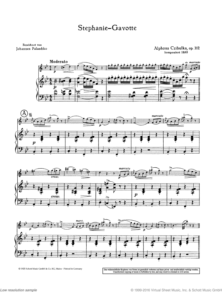 Stephanie Gavotte, Op. 312