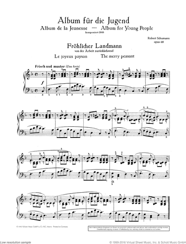Album for the Young, Op. 68, Selection