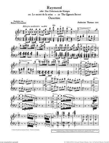 Raymond or The Queen's Secret, Overture