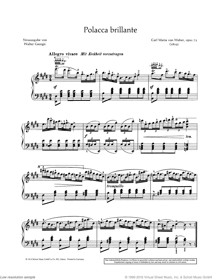 Polacca brillante in E major, Op. 72