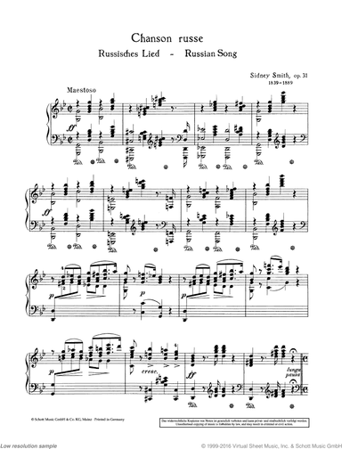 Chanson russe, Op. 31, Russian Folksong
