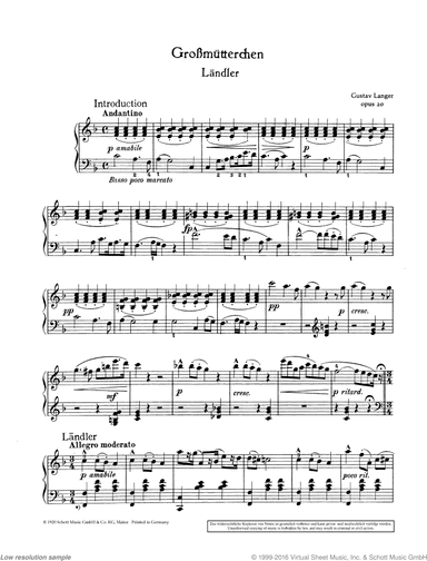 Grossmutterchen, Op. 20, L&auml;ndler