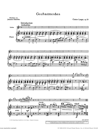 Grossmutterchen, Op. 20