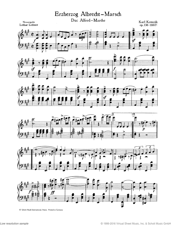 Archduke Albrecht March, Op. 136
