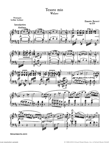 Tesoro mio in D major, Op. 228, Waltz