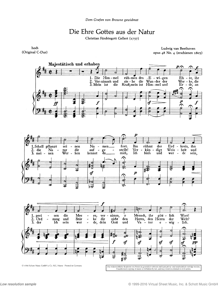 Die Ehre Gottes aus der Natur, Op. 48/4