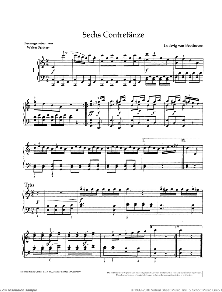 Six Contredanses, WoO 14
